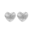 Oorbellen Wave Heart - Zilverkleurig | 1,5 x 1,4 cm