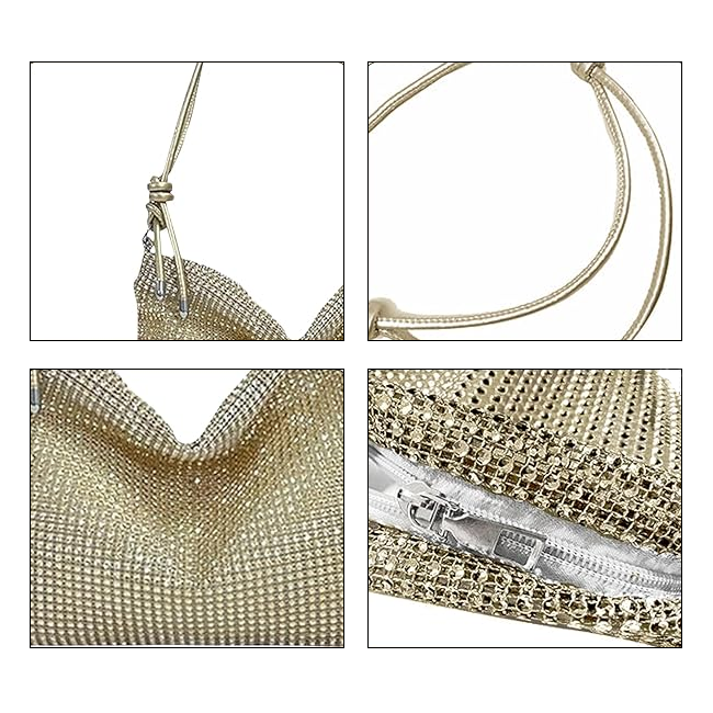 Metallic Clutch / Tas - Goud | 29 x 20,5 cm