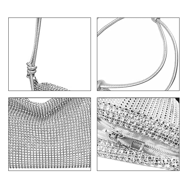 Metallic Clutch / Tas - Zilver | 29 x 20,5 cm