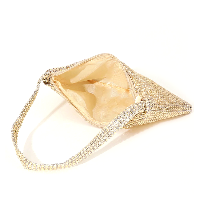 Sparkle Mini Tasje - Goudkleurig | 22 x 13 cm | Polyester