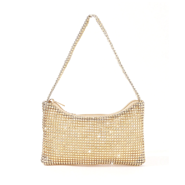 Sparkle Mini Tasje Goudkleurig 22 x 13 cm Polyester Fashion Favorite