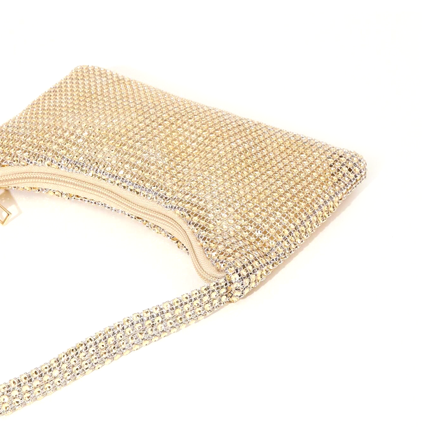 Sparkle Mini Tasje - Goudkleurig | 22 x 13 cm | Polyester