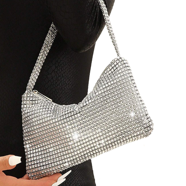Sparkle Mini Tasje - Zwart | 22 x 13 cm | Polyester