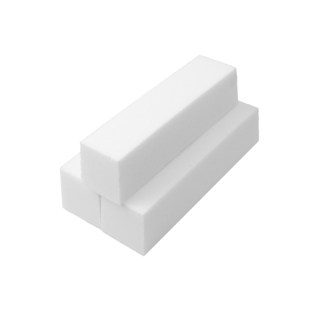 Nagel Polijstblok - Wit / Set 3 stuks | Nagelverzorging | Manicure