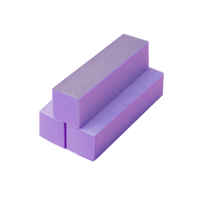 Nagel Polijstblok - Paars / Set 3 stuks | Nagelverzorging | Manicure