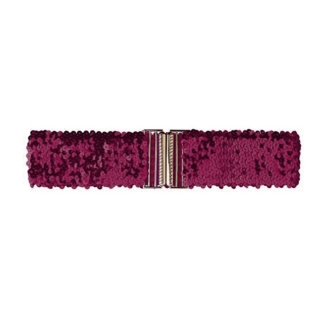 Sparkle Taille Riem - Donkerrood | 65 - 95 cm | Elastische Glitter Riem