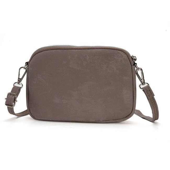 Crossbody Schoudertas - Groen | 20 x 13,5 x 5,5 cm | Suedelook