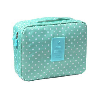 Fashion Favorite Travel 'Green Dot' Toilettas - Mint Stippen