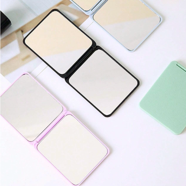 Mini Make-up Spiegel - Blauw | 7 x 6 x 0,7 cm