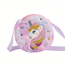 Unicorn / Eenhoorn Schoudertas - Blauw/Paars | 13,5 x 13,5 cm | Polyester / Acryl