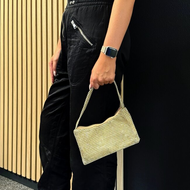 Sparkle Mini Tasje - Goudkleurig | 22 x 13 cm | Polyester
