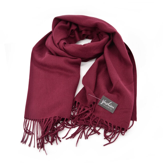 Flore Sjaal - Wijnrood | 190 x 70 cm | Polyester