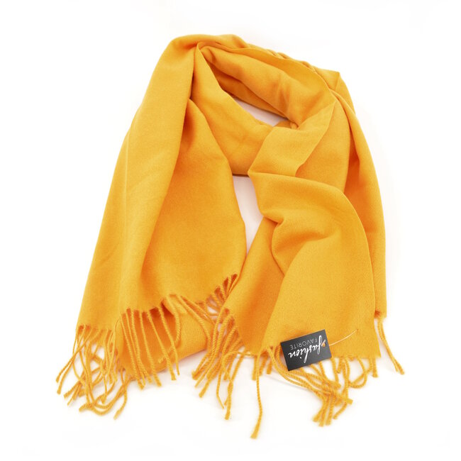 Flore Sjaal - Donkergeel | 190 x 70 cm | Polyester