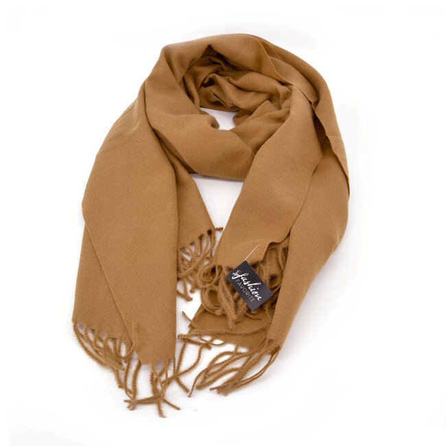 Flore Sjaal - Donkerbeige | 190 x 70 cm | Polyester
