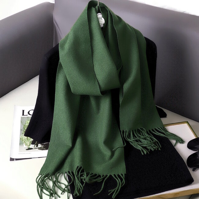 Flore Sjaal - Groen | 190 x 70 cm | Polyester