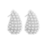Nala Pearl Drop Oorbellen - Zilverkleurig | 2,8 x 1,7 cm