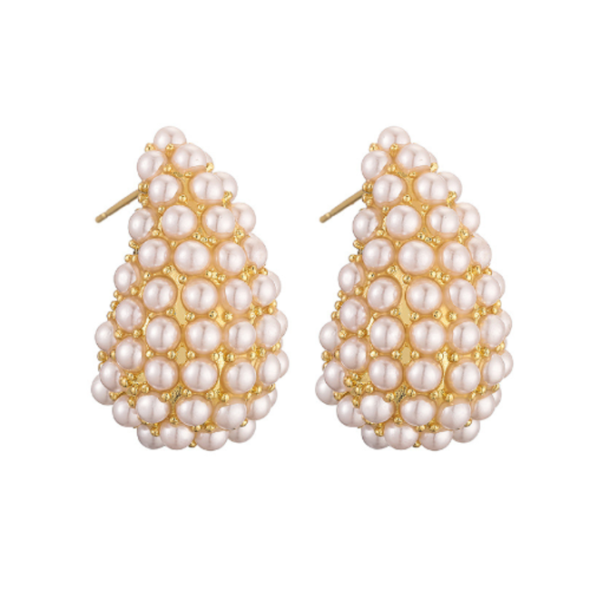Nala Pearl Drop Oorbellen - Goudkleurig | 2,8 x 1,7 cm