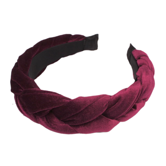 Fashion Favorite Velvet Diadeem - Bordeauxrood