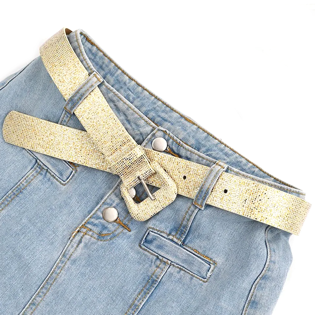 Metallic Glitter Riem - Brons | Riemmaat 90 cm | Kunstleer