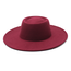 Fedora Hoed - Brim Bordeauxrood | Verstelbaar | 56 - 60 cm