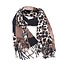 Leopard Sjaal - Bruin | 180 x 70 cm | Polyester