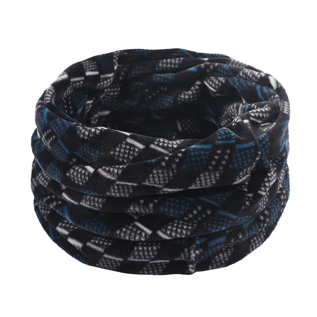 Kinder Colsjaal - Zwart/Blauw | Velvet/Polyester