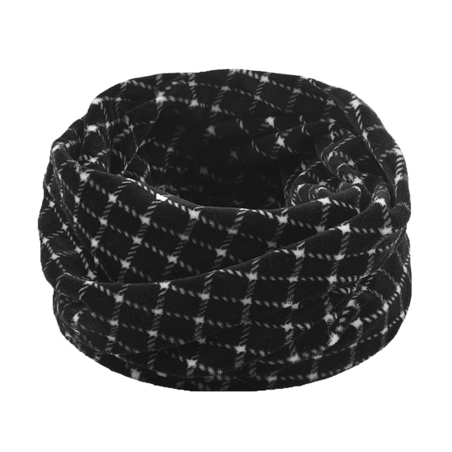 Kinder Colsjaal - Zwart/Wit | Velvet/Polyester
