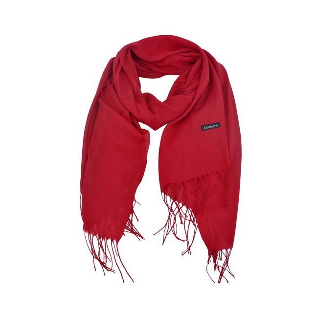 Pashmina Sjaal - Donkerrood | Polyester | 180 x 70 cm