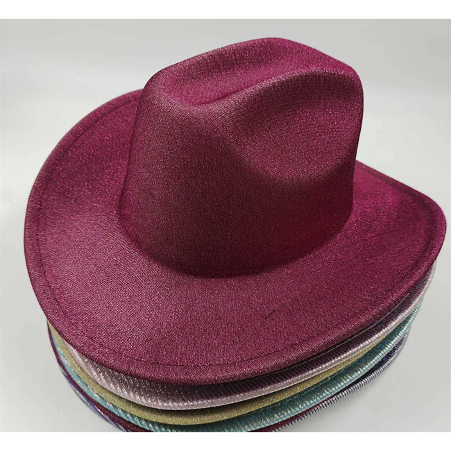 Cowboy Hoed - Metallic Rood | Verstelbaar | 56 - 58 cm