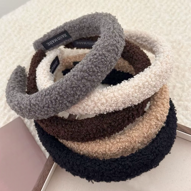 Boucle - Haarband / Diadeem - Beige | Teddy / Polyester