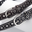 Studs Strass Riem - Zwart | Riemmaat 90 cm | Kunstleer