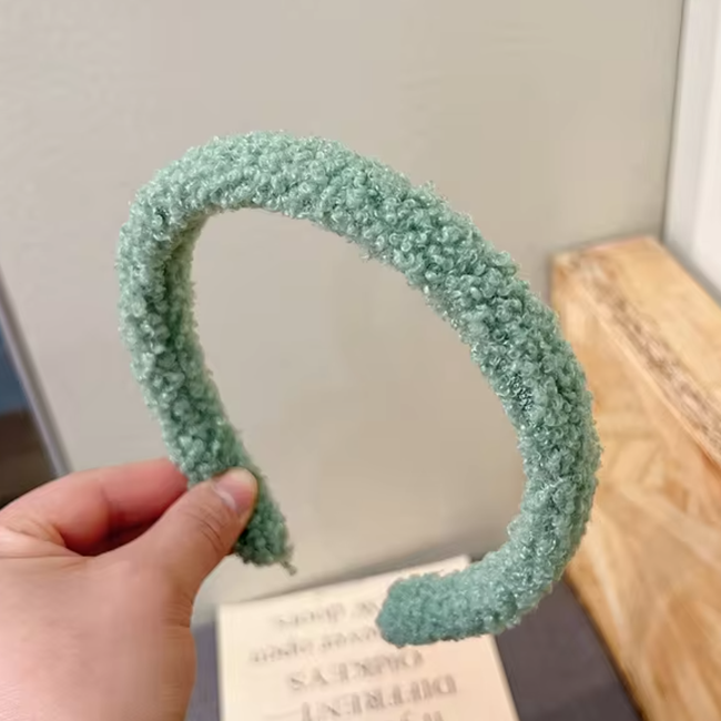 Boucle Haarband - Groen | Teddy / Polyester