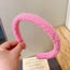 Boucle Haarband - Roze | Teddy / Polyester
