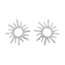 Big Sun Oorbellen - Zilverkleurig | 5 x 5 cm | Stainless Steel