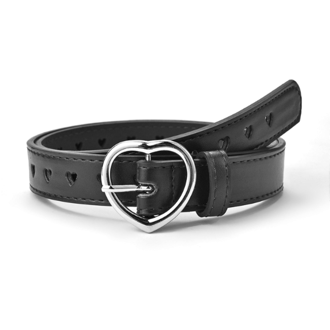 Kinder Riem - Hart Zwart | Riemmaat 90 cm | Kunstleer