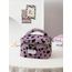 Furry Leopard Toilettas - Paars | Make-Up Tas | 22 x 15 x 15 cm
