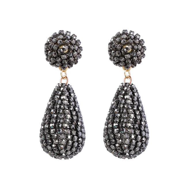 Lara Oorhangers - Strass Metal | 5 x 2 cm | Bijoux/Zirkonia
