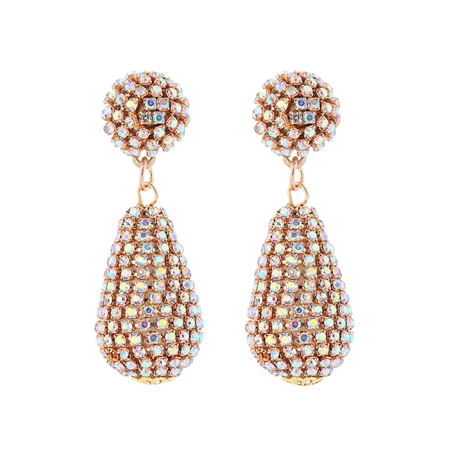 Lara Oorhangers - Strass Multi | 5 x 2 cm | Bijoux/Zirkonia