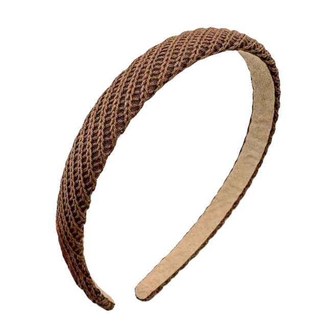 Boho Haarband / Diadeem - Bruin | Gevlochten Touw/Polyester