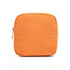 Corduroy Mini Make-up Tas - Oranje | 14 x 14 x 5 cm