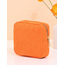 Corduroy Mini Make-up Tas - Oranje | 14 x 14 x 5 cm