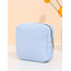 Corduroy Mini Make-up Tas - Blauw | 14 x 14 x 5 cm