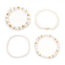 Parel Armbanden - Set 4 stuks | Imitatieparel / Bijoux