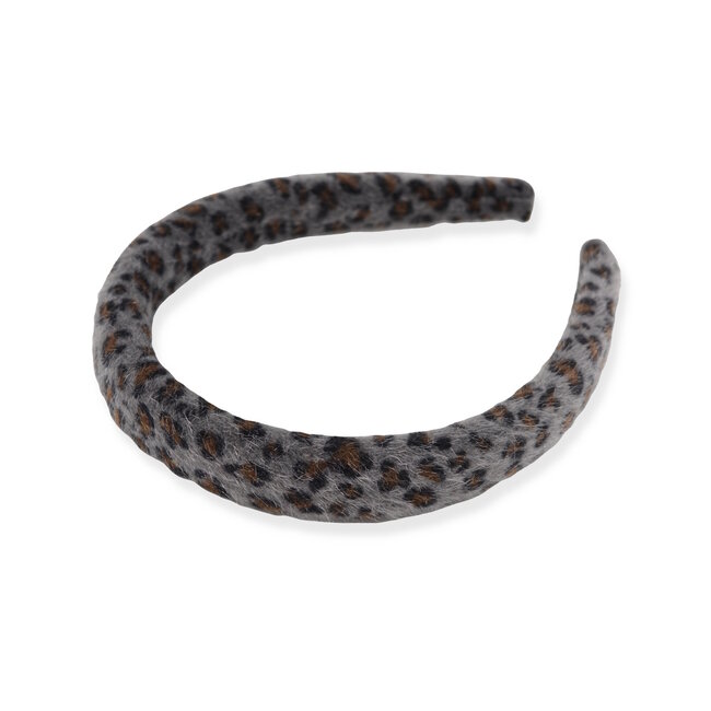 Furry Luipaard Haarband/Diadeem - Grijs | Polyester