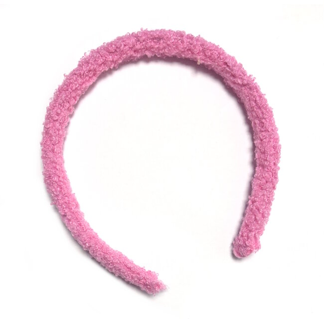 Boucle Haarband - Roze | Teddy / Polyester