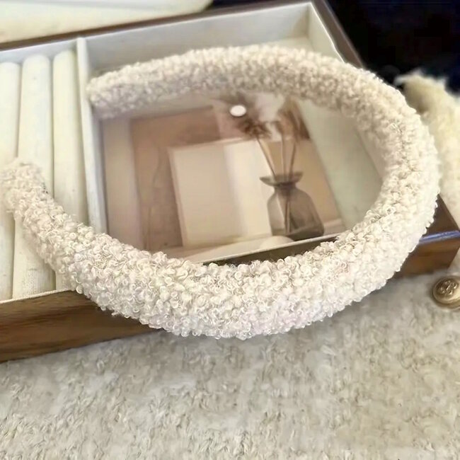 Boucle - Haarband / Diadeem - Beige | Teddy / Polyester