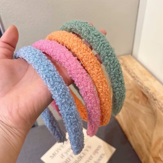 Boucle Haarband - Blauw | Teddy / Polyester