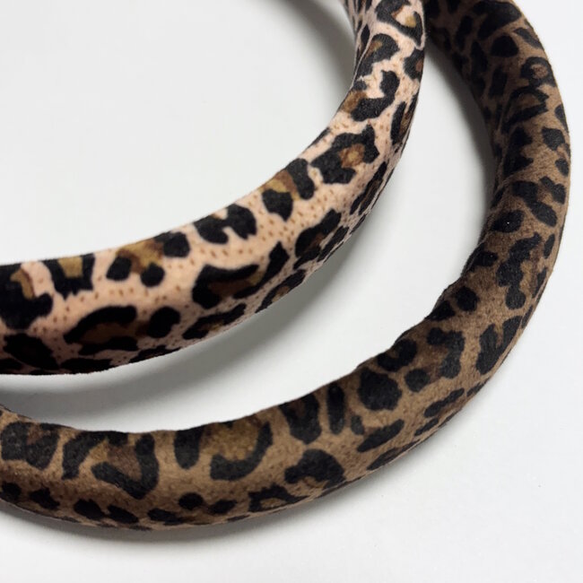 Velvet Luipaard Haarband / Diadeem - Beige | Polyester
