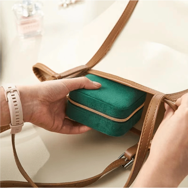 Sieradendoosje - Velvet Paars | 10 x 10 x 5 cm