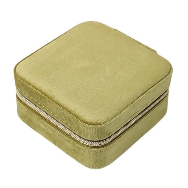 Sieradendoosje - Velvet Groen | 10 x 10 x 5 cm